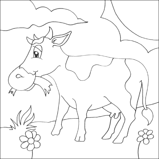 Cow coloring pages