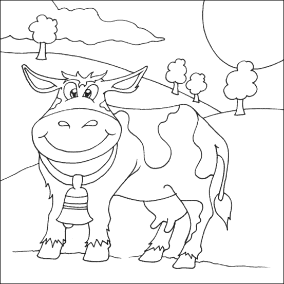 Colouring Pages Cow