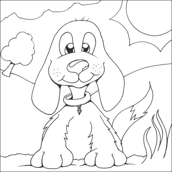 Dog Pictures To Colour