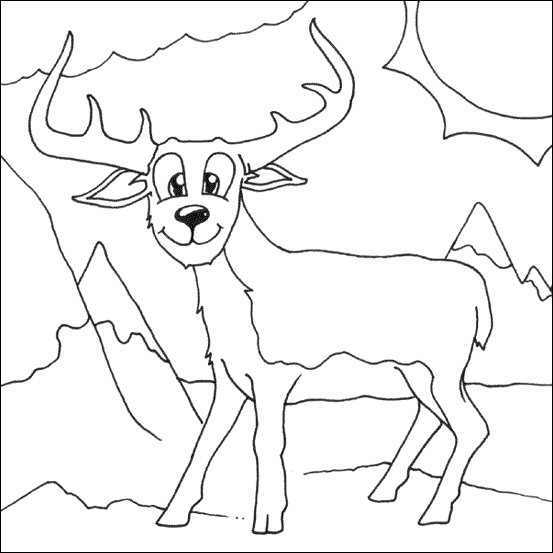 Cartoon male deer