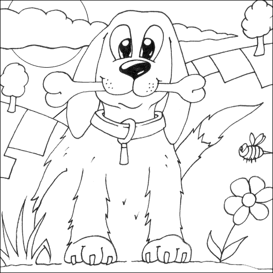 Coloring Page of Dogs