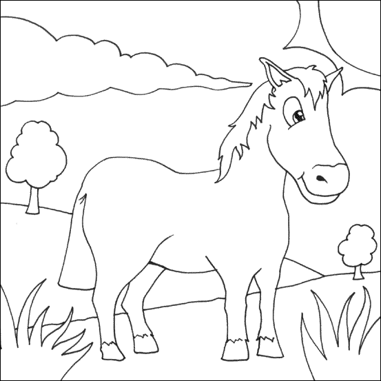 Horse Coloring Picture