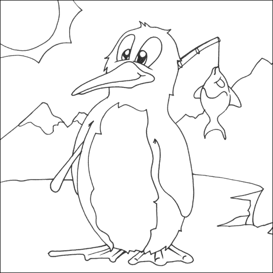fish pictures for coloring. Penguin colouring