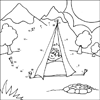 camping dot to dot coloring pages - photo #15