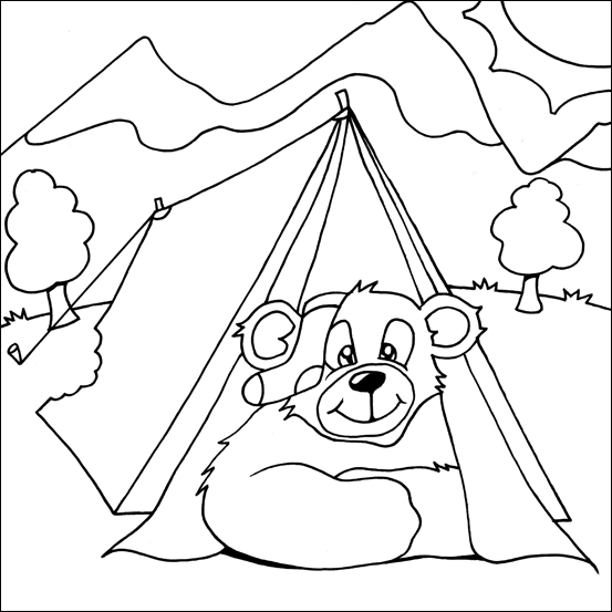 camping coloring pages for toddlers - photo #21