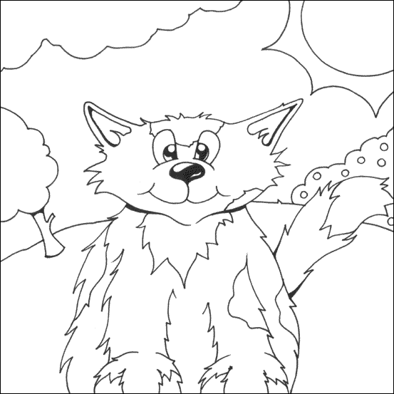 tabby cat coloring pages - photo #5