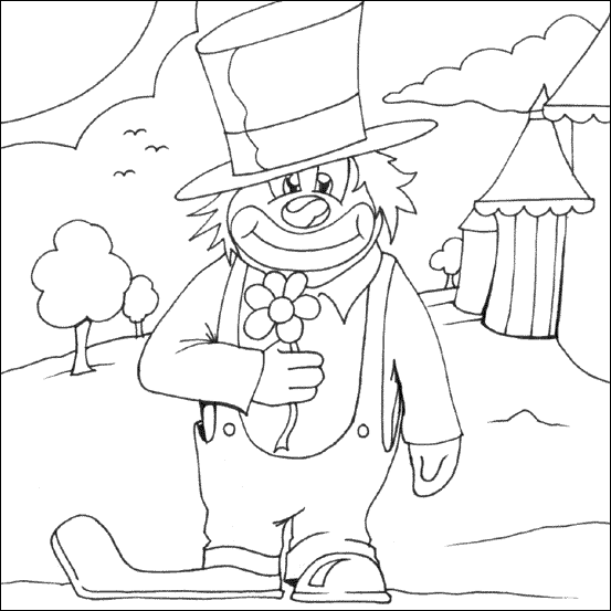 clown coloring pages