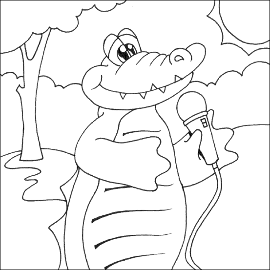 Crocodile Colouring Picture