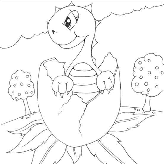  colour it in online using a selection of colours. Baby Dinosaur coloring