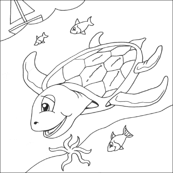 Turtle printable coloring pages