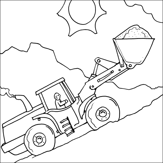 Digger Colouring