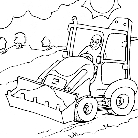 robot jcb cartoon
