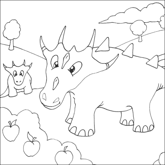 coloring pictures of apples. Spikey Dinosaurs coloring page