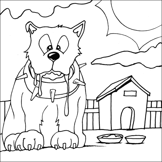 Guard Dog Colouring Drawing