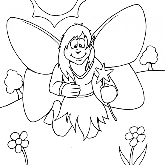 fairy on a mushroom coloring pages - photo #30
