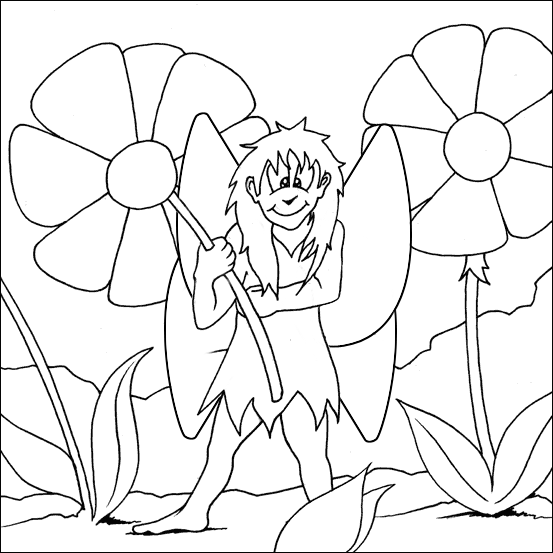 fairy flower coloring pages - photo #27