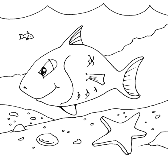 Fish printable coloring pages
