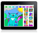 Cat ipad colouring game