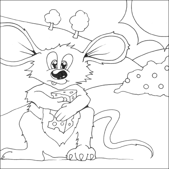 kids coloring pages animals. Mouse Coloring Page