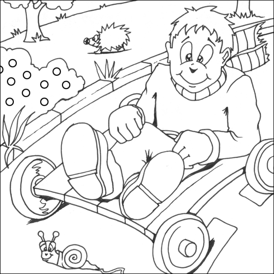 Go Kart Colouring Pictures 77