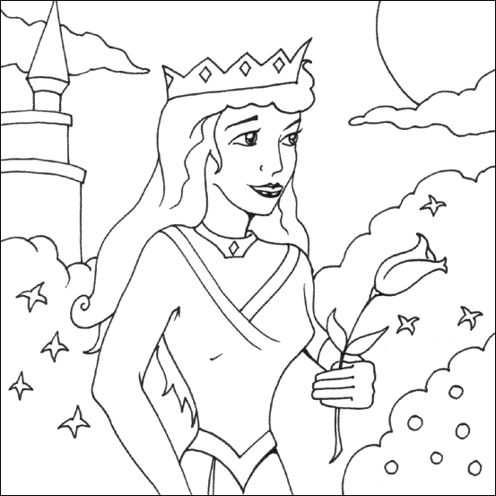 free coloring pages of flowers. Free Princess Coloring Pages