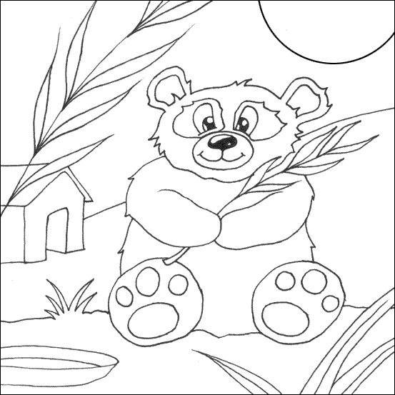 panda bear face coloring pages - photo #24
