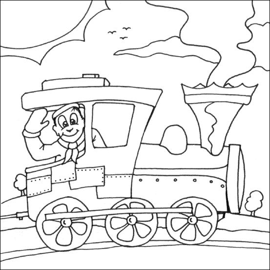 train coloring pages look