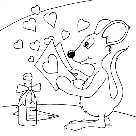 valentine card coloring pages - photo #46