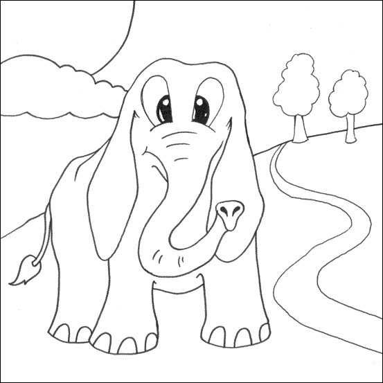 Elephant coloring pages