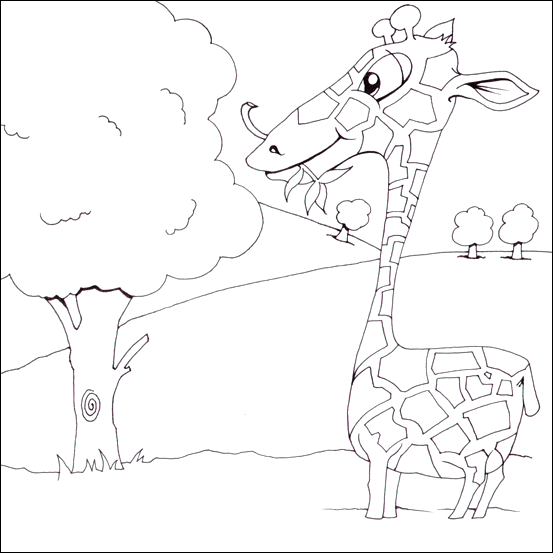 Giraffe Colouring Printable