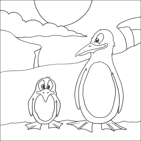 Penguin coloring pages