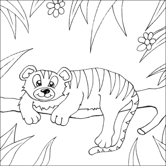 Tiger coloring pages