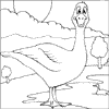 Goose colouring picture
