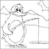 Penguin Colouring Page