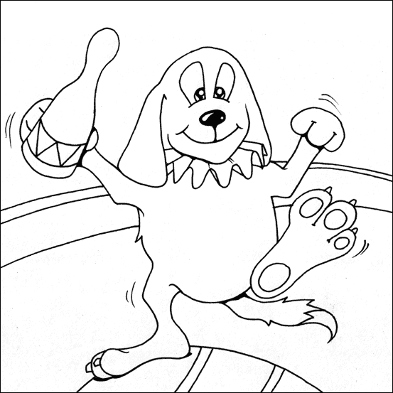 Circus Dog Colouring Circus Dog Colouring