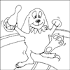 Circus Dog Colouring