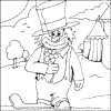 Circus Clown Colouring