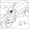Funny Bee Colouring