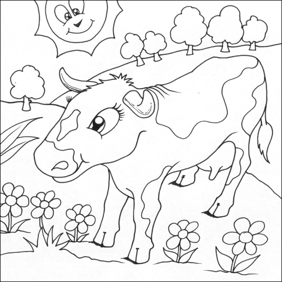 Cow Colouring Picture Cow Colouring Picture