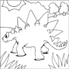 Stegosaurs Colouring