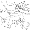 Flying Witch Colouring
