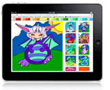 dragon ipad colouring game