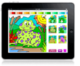 Frog ipad colouring game
