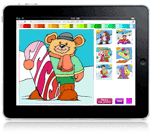snowboarding ipad colouring game