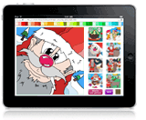 Xmas ipad colouring game