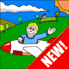 Boy flying plane