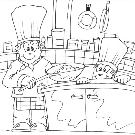 Chef colouring pictures Chef colouring pictures