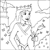 Beautiful Princess Colouring
