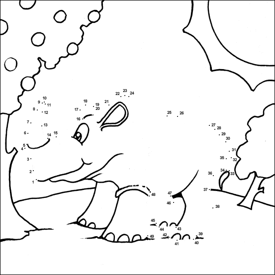 Dot to Dot Rhinoceros Dot to Dot Rhinoceros