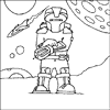 Alien robot colouring